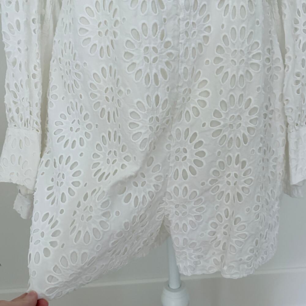 Lilly Pulitzer Aisha Eyelet Romper Dress Resort White sz 14 - Picture 7 of 10